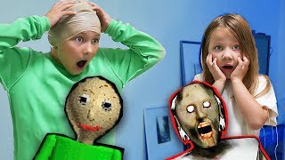 БАБУЛЯ против BALDI! Я СТАЛА Бабушкой, а ДАША СТАЛА БАЛДИ! В реальной жизни! Funny video
