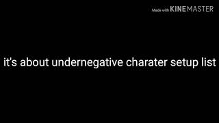 Announcement about undernegative