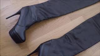 чоботи лабутени на платформі.будуть нові купальні серії.wet boots,wetlook