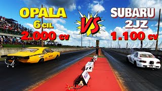 Subaru com motor 2JZ de 1.100 cavalos x Opala seizão de 2.000 cavalos