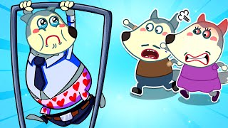 Oh no Mommy Wolf, Baby Wolf Is Too Fat! - Kids Stories About Baby | @mommywolf