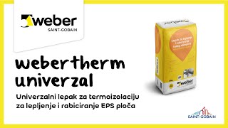 Lepak za stiropor webertherm univerzal - upustvo za upotrebu