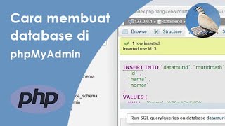 Cara membuat database di phpMyAdmin