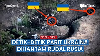 Detik-detik Parit dan Peralatan Tempur Ukraina Diserang Drone Peledak Rusia