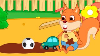 Famille d'Écureuil - Jouets coincés dans la boue Animé 2023 en Français