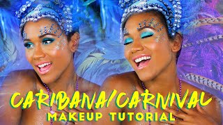 Caribana/Carnival Glitter Makeup Tutorial Summer | ShamelessMaya
