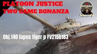 LUPUS-Obj.140-Tiger P-FB215b183 Platoon gameplay World of Tanks Blitz