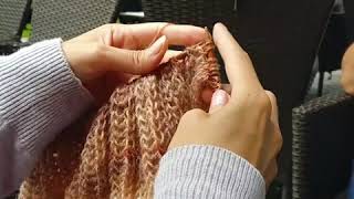 Knit brioche stitch continental style