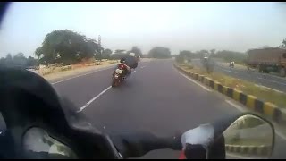 KTM RC 390 vs Pulsar 220f || high speed cornering || G.F.R
