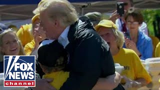 North Carolina boy asks President Trump for a hug