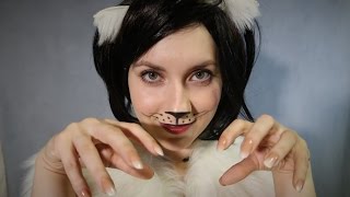 Binaural ASMR  ❖ CATWOMAN ROLE PLAY ❖ Purring, Kitty sounds, Mouth Sounds, Sk's, Eating, no talking❖