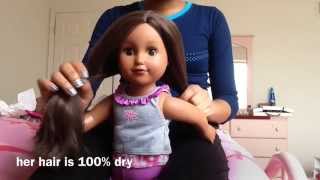How To Straighten Doll Hair Without Heat!