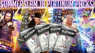 4X SUMMERSLAM 18 (SS 18) PLATINUM PACK OPENING! WWE SuperCard