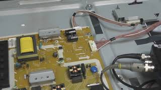 ремонт телевизора panasonic tx-lr32em5a, отключается, ремонт подсветки