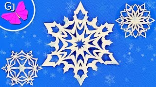 Снежинка из бумаги / 3 способа как сделать 6-ти лучевую снежинку / Поделки на Новый Год