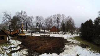 Zemkausta tvenkinio kasimas