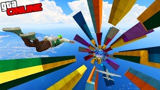 КАК ПРОЛЕТЕТЬ В ЭТУ ЩЕЛЬ 1 СМ?!! (GTA 5 ONLINE ПАРАШЮТИЗМ)