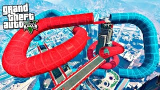 РАМПЫ АКВАПАРК В GTA 5 ONILNE - Безумные гонки!