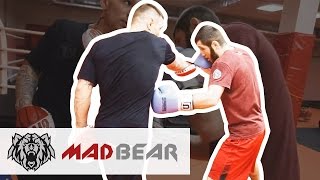 Удар левый по печени и защита от него - тренировка с Андреем Бупасом. ЧМ по рукопашному бою в Москве