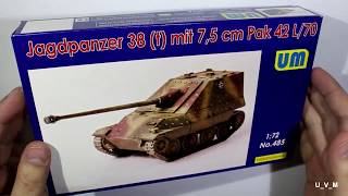 Обзор и сборка Jagdpanzer 38t 7,5cm Pak 42 L70 UM 1:72