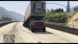 Hauling a Semi Truck Trailer in GTA 5 with a Gaurdian