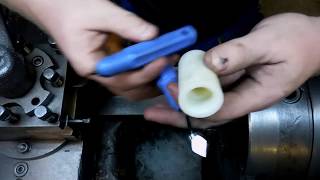 Как быстро снять фаску на капролоне. Фаскосниматель Noga.
