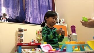 Unboxing Play Doh Ice cream happy party Playset Toys For Kids! Pretend Play making Ice cream Part 2