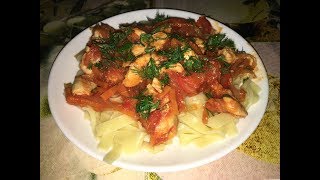 Лагман с куриным филе