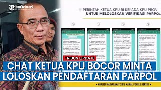 Baru Viral Isi Chat Ketua KPU Dugaan Kecurangan Pendaftaran Parpol Pemilu 2024