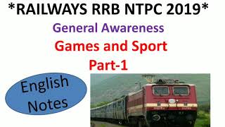 Games and Sport for RRB NTPC 2019 | General Awareness for RRB NTPC 2019
