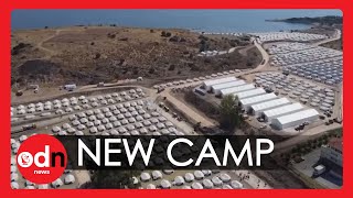 Drone Footage Shows Huge Queues Outside New Lesbos Refugee Camp