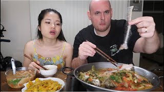 Vlog 533| Chiêu Đãi Chồng Mỹ  Món Cá Chép Om Dưa Và Cái Kết Ngồi Gỡ Xương Cho Vợ Mệt Nghỉ ?