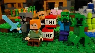 LEGO MINECRAFT - BATTLE AT THE VILLAGE