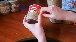 DIY: Органайзер для карандашей своими руками , декорируем баночку