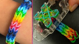 Как сделать браслет из резинок. Стиль Двойной рыбий хвостик. Rainbow loom Fishtail