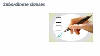 Main and Subordinate Clauses