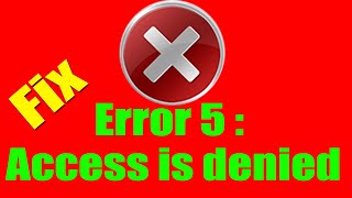 Software installation Error5: Access is denied "telling tuber"