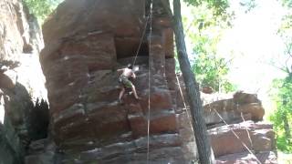 Eddie Russell campus's phone booth (5.10d)