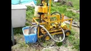 自作井戸掘り機・A handmade Well Drilling machine
