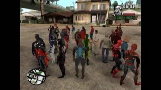 Как  скачать паки скинь человек паук на  GTA San Andreas
