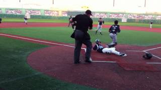 Out at the Plate... No Home Run!
