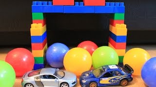 Мультики про машинки, Субарик и Лелик играют в мячики, мультики для самых маленьких