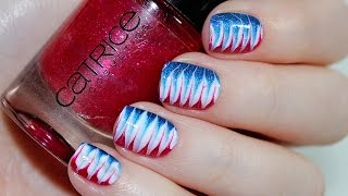 Трехцветный маникюр в технике Dry marble