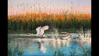 ? ХуДоЖнИкИ | Живопись маслом | Рисуем вместе | Гуси лебеди | Александр Григорьев