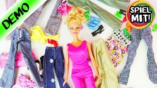 BARBIE UMSTYLING MODENSCHAU deutsch | Puppe trägt GEWAGTES OUTFIT | Demo