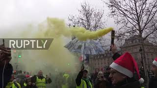 France: Yellow Vests protest against COVID health pass and child vaccination in Paris