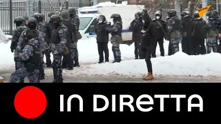 La manifestazione non autorizzata a Mosca dei sostenitori di Navalny