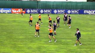NAPOLI, ritiro a Dimaro. Gol di Fernandez in allenamento.