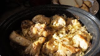 Квашеная капуста с курицей в духовке "Подварок"