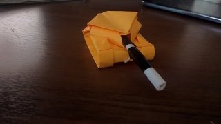 Как сделать стреляющий танчик оригами!